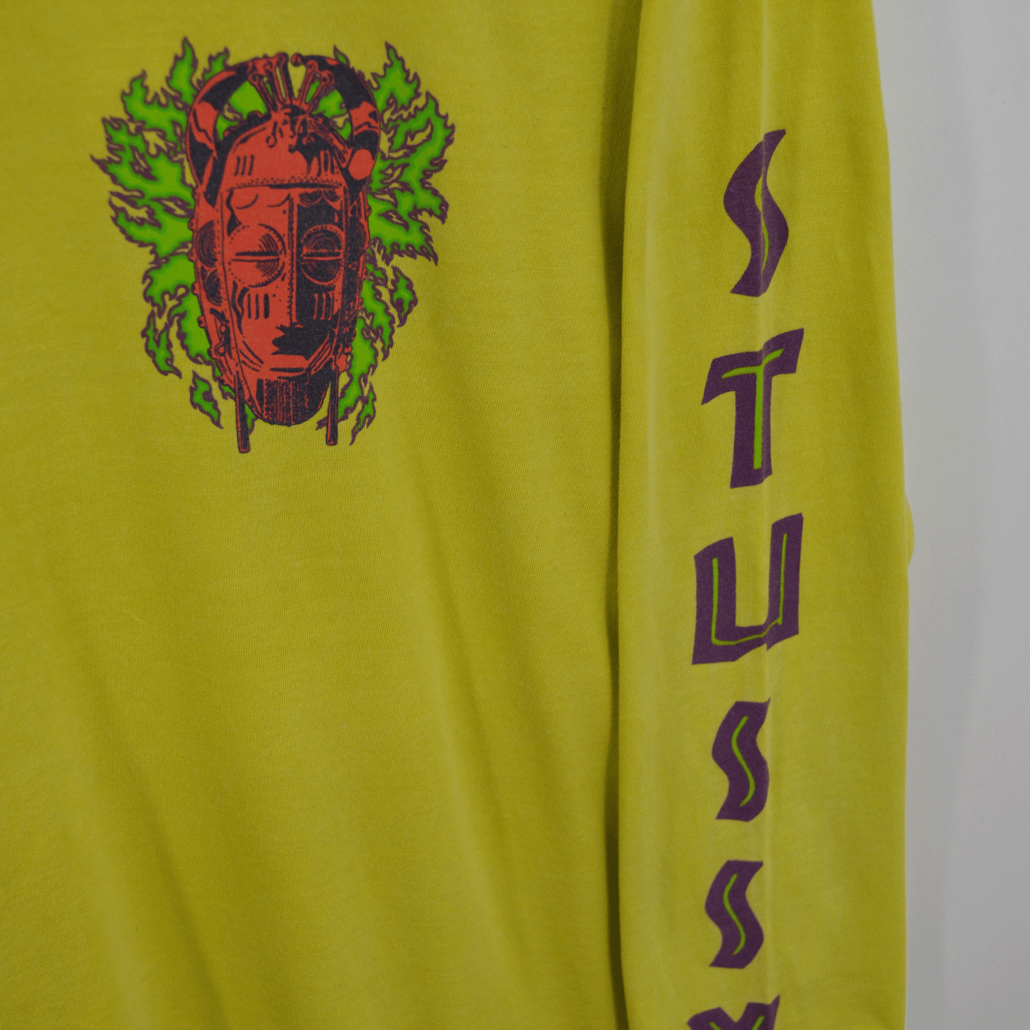 STUSSY TIKI HEAD LONG SLEEVE / LARGE