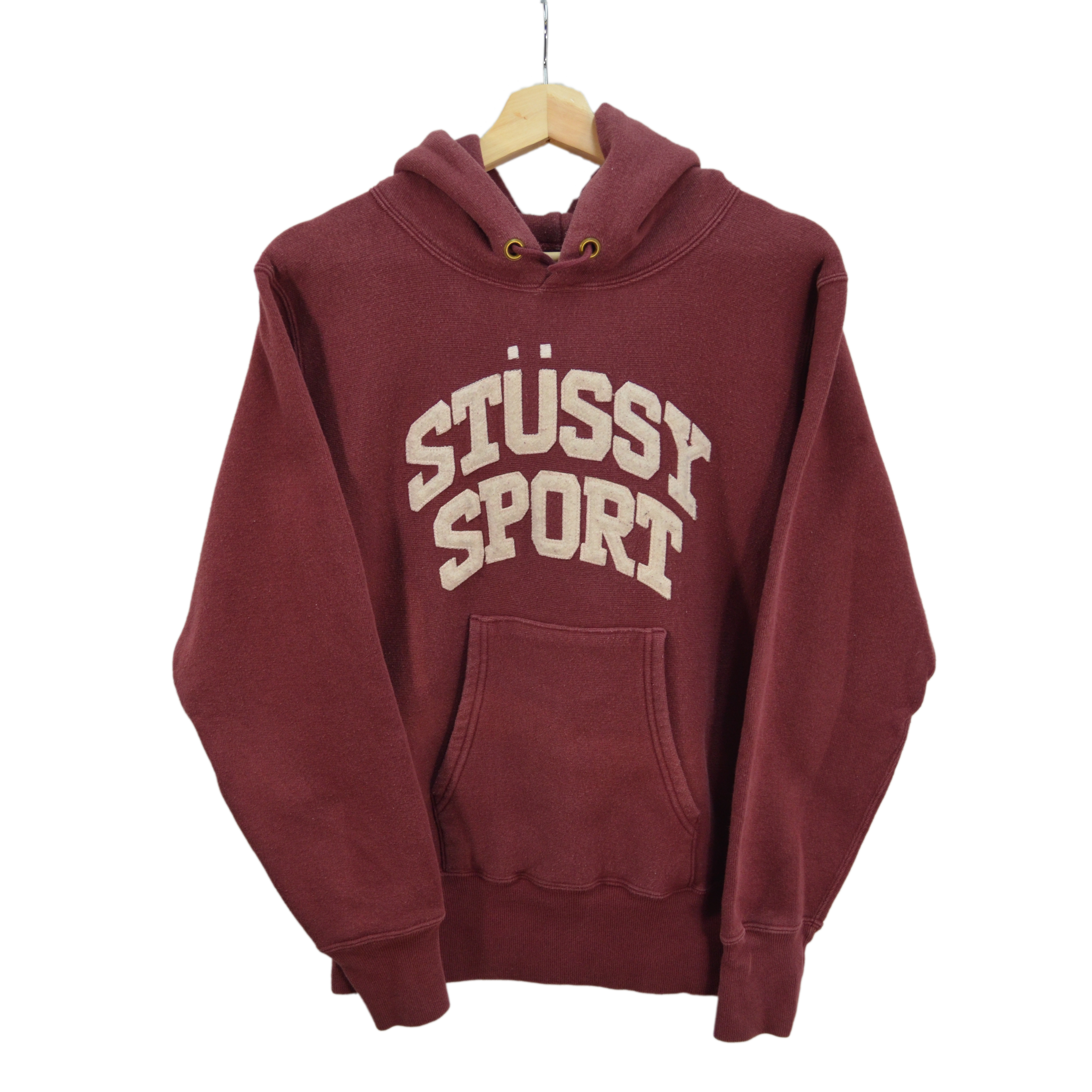 RED STUSSY SPORT HOODIE / SMALL