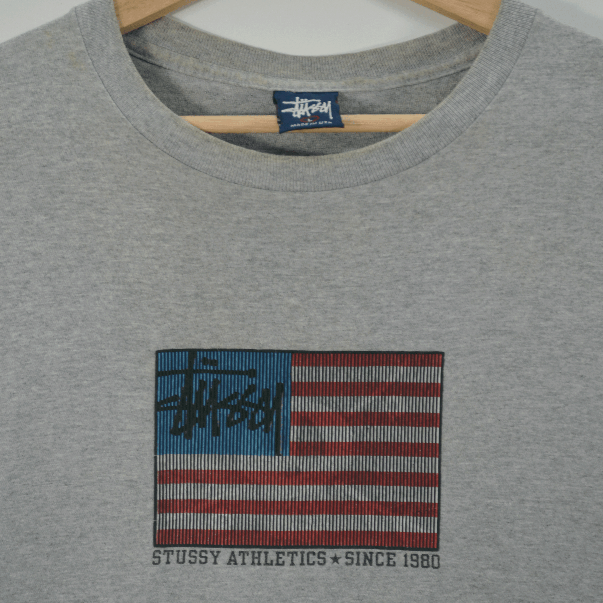 1990S STUSSY ATHLETICS TEE / LARGE