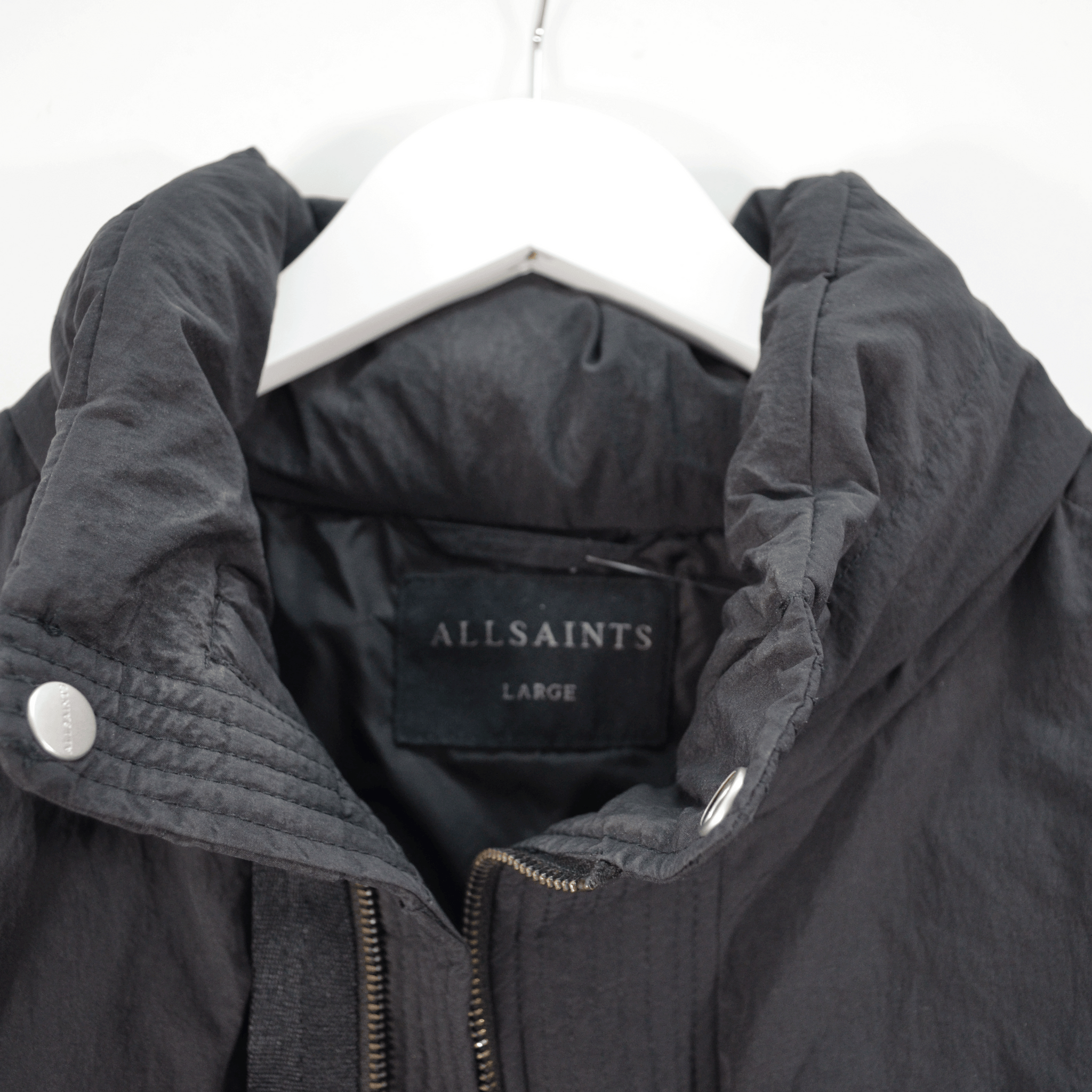 ALL SAINTS BLACK PUFFER / LARGE