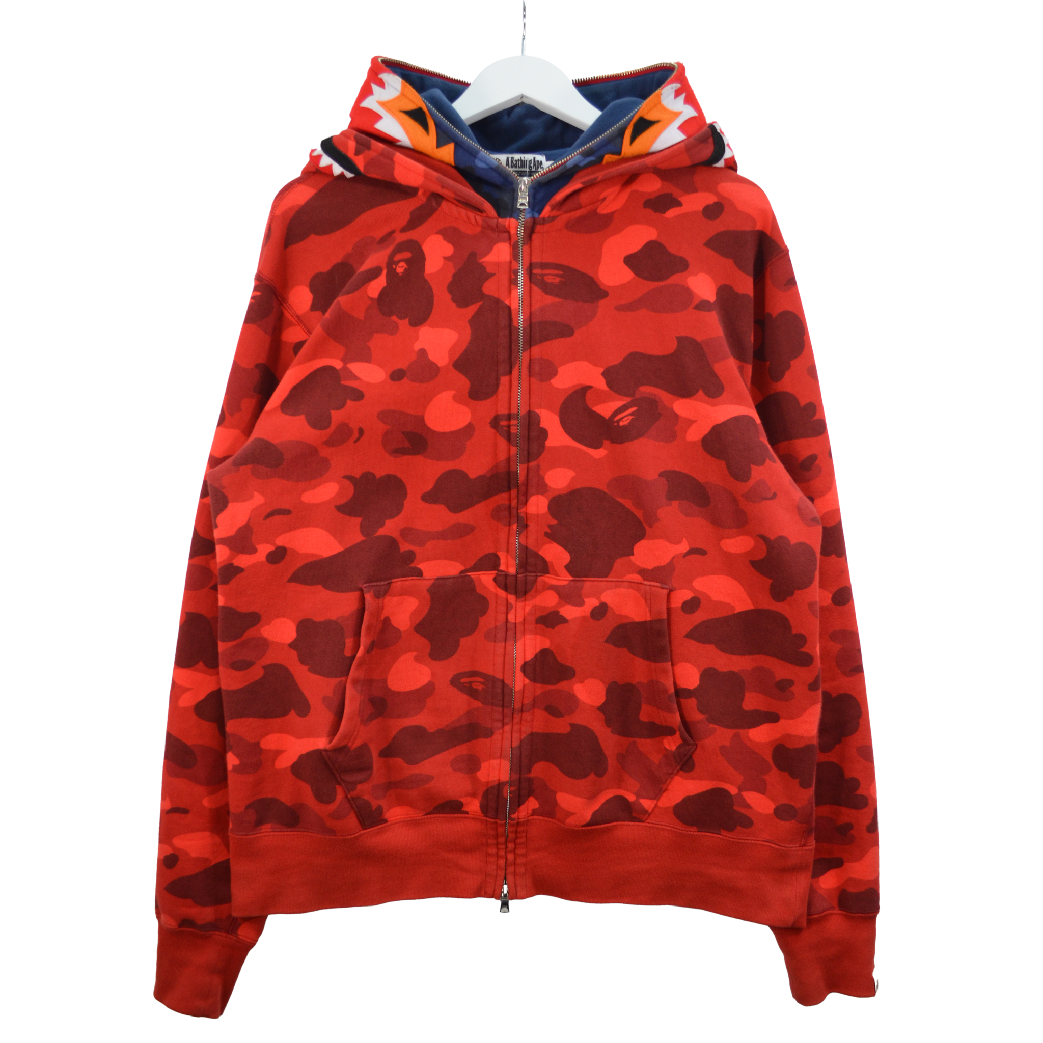 BAPE DOUBLE SHARK HOODIE / XLARGE