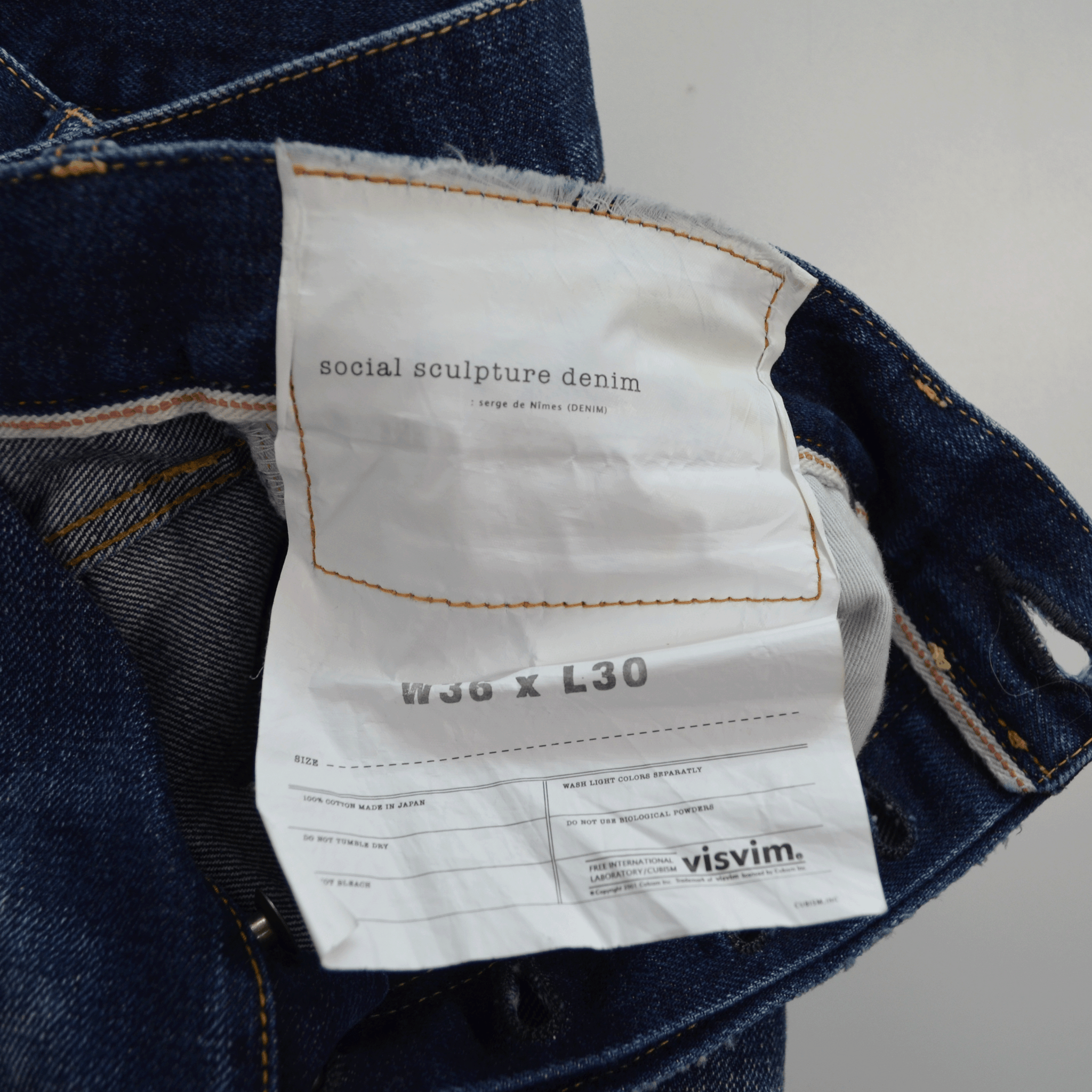 VISVIM SELVEDGE DENIM JEANS / 36"x30"