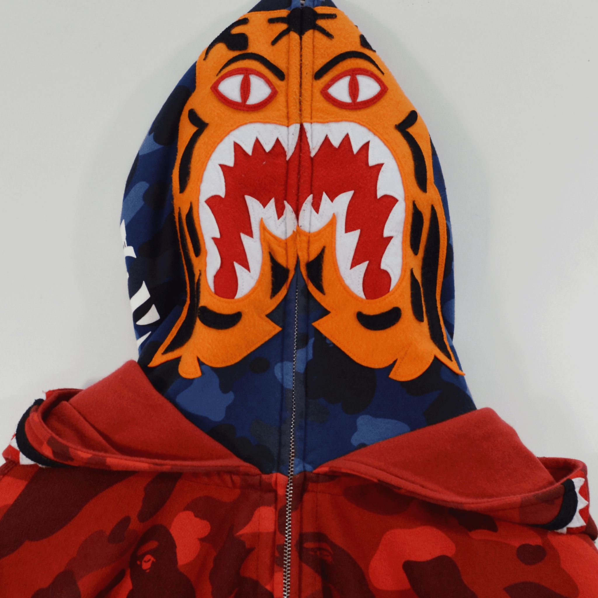 BAPE DOUBLE SHARK HOODIE / XLARGE