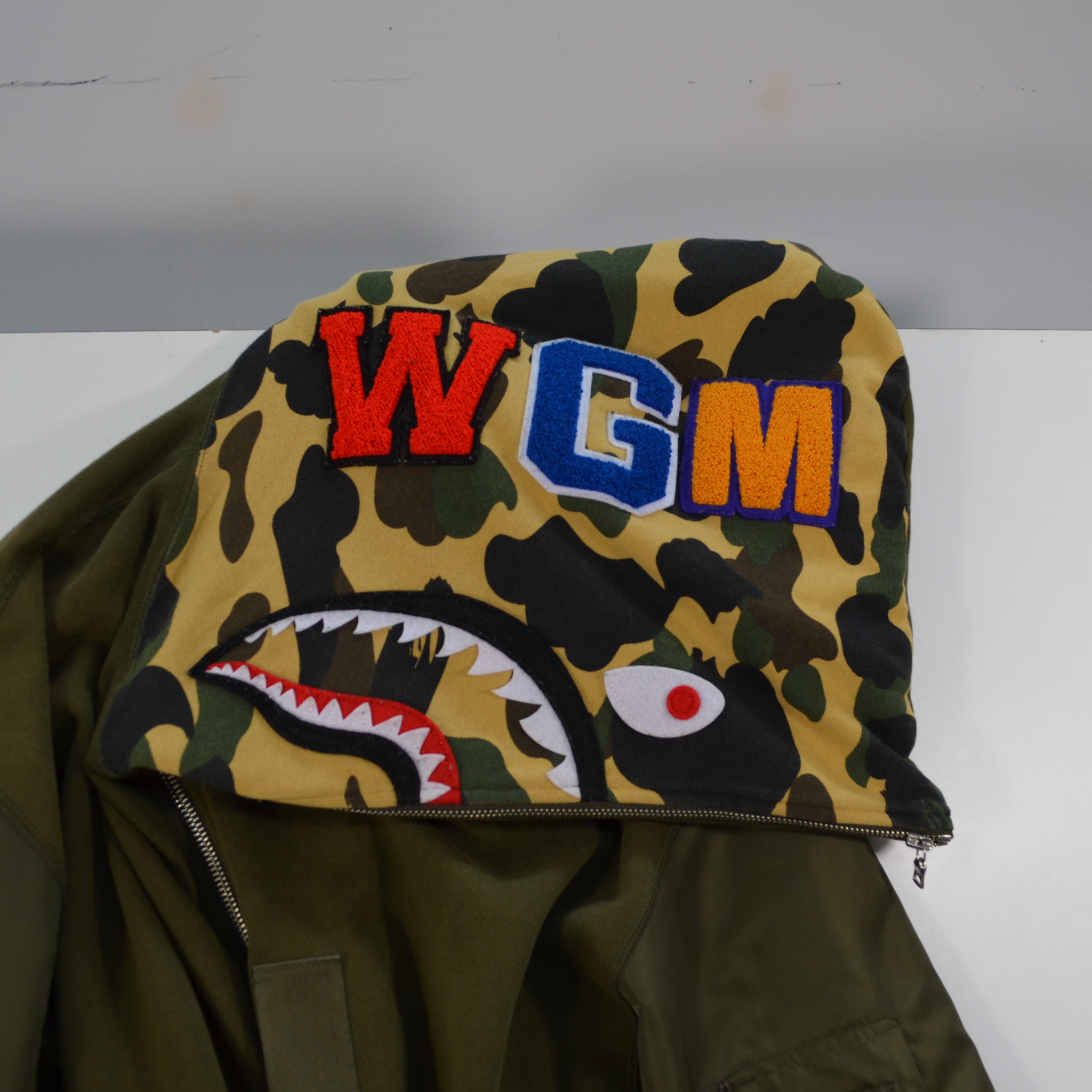 BAPE MILITARY RELAXED HOODIE / XXLARGE