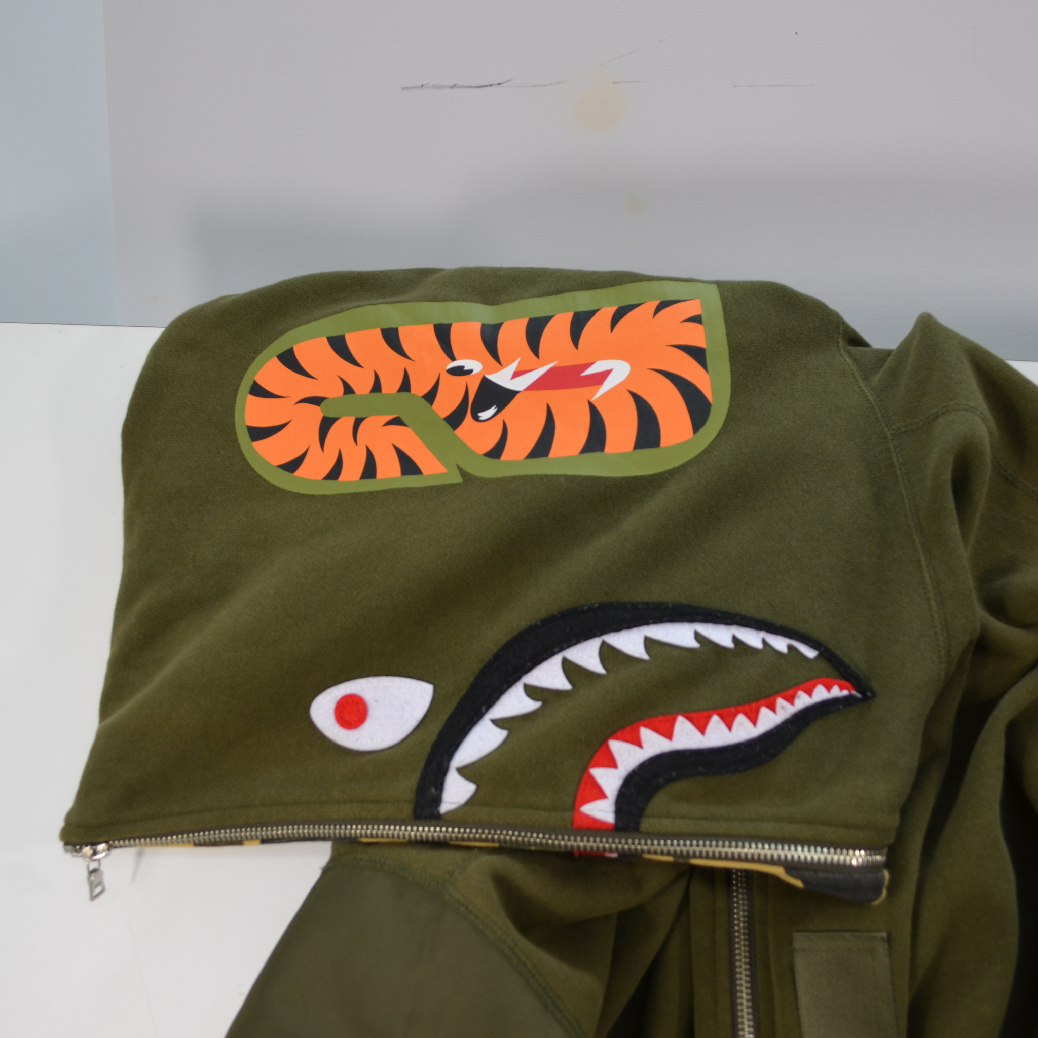 BAPE MILITARY RELAXED HOODIE / XXLARGE
