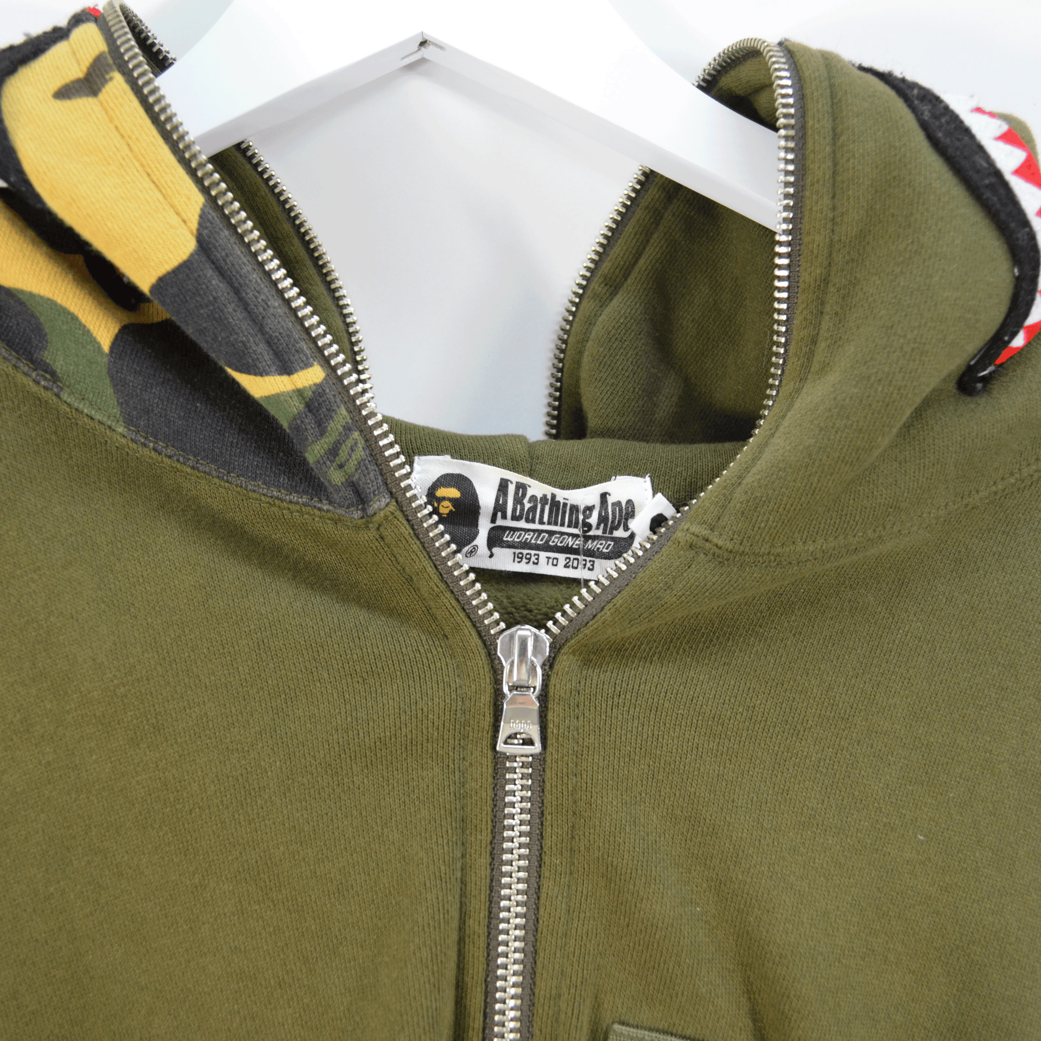 BAPE MILITARY RELAXED HOODIE / XXLARGE