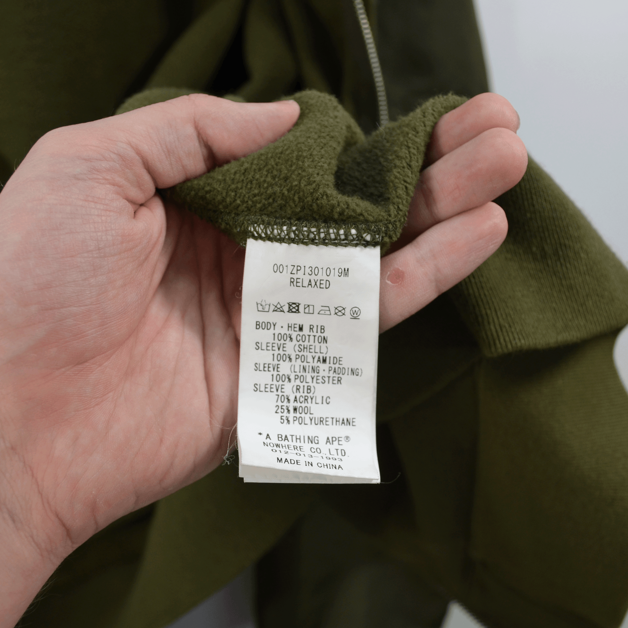 BAPE MILITARY RELAXED HOODIE / XXLARGE