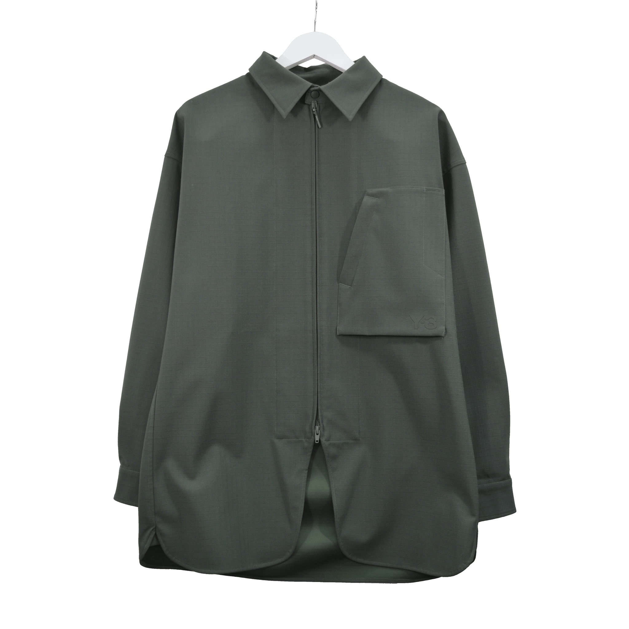 Y3 GREEN RIPSTOP OVERSHIRT / S