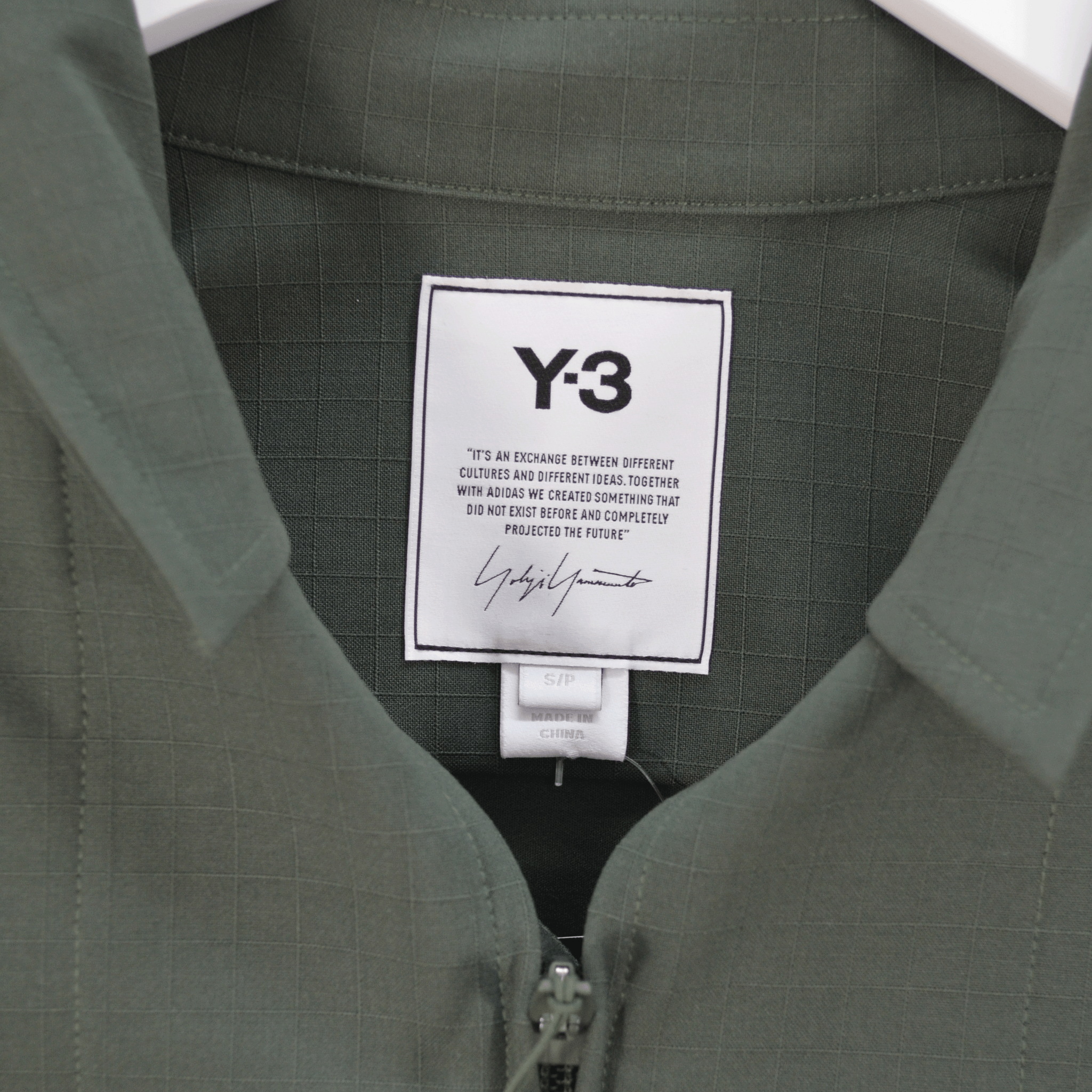 Y3 GREEN RIPSTOP OVERSHIRT / S