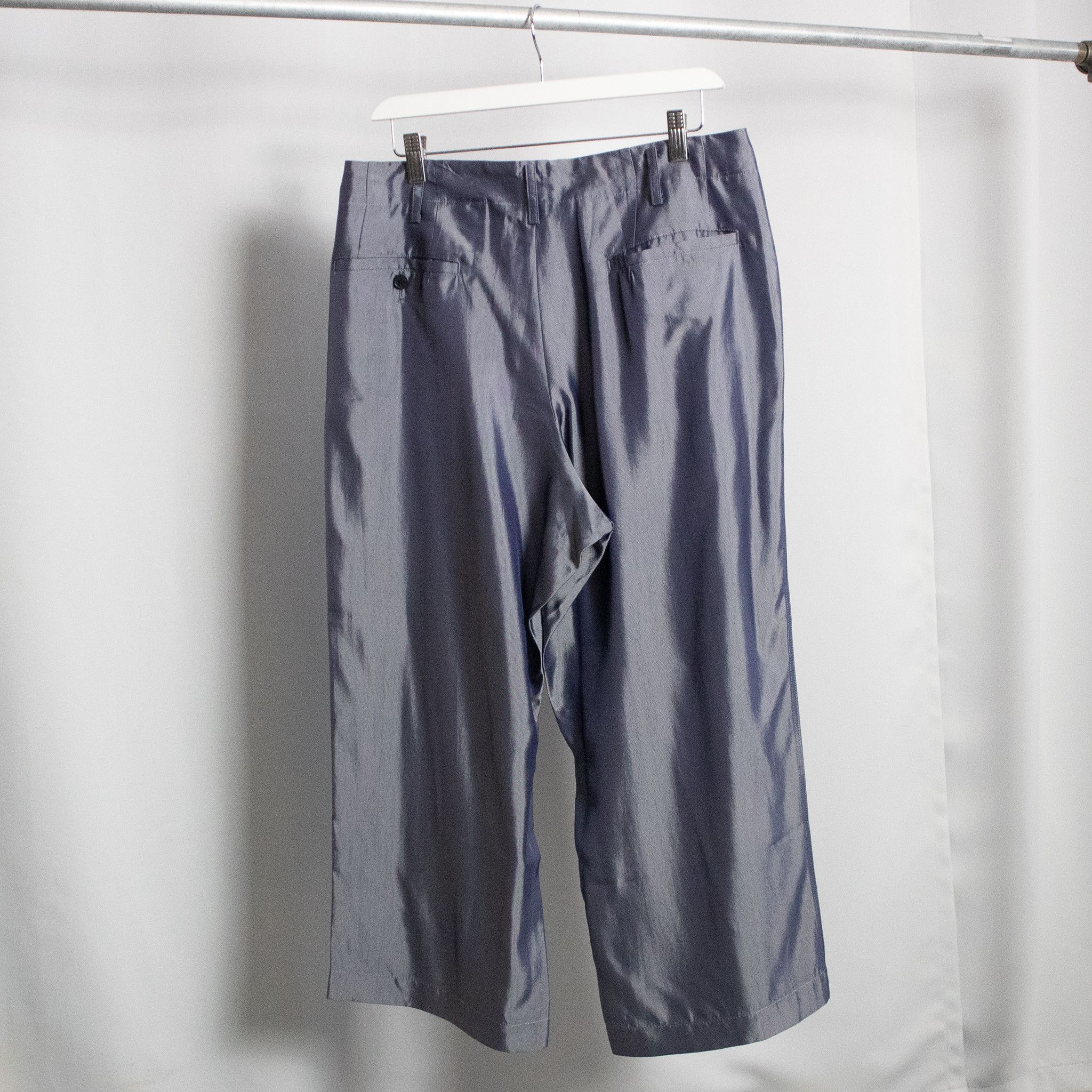 Y’S SHINY WIDE CUT CROPPED PANTS / 32x 26