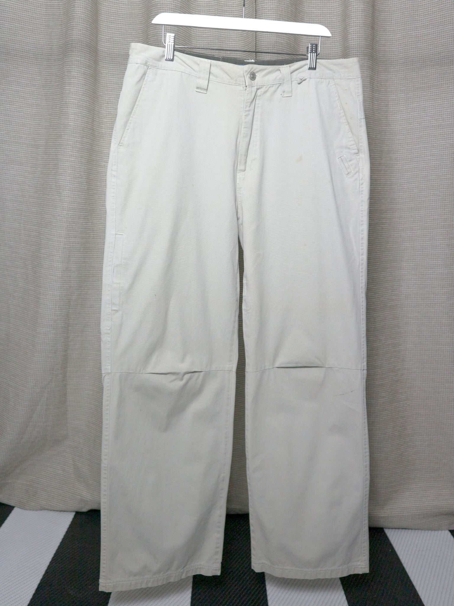 2000s GROGGY BEIGE WIDE LEG PANTS / 34X32