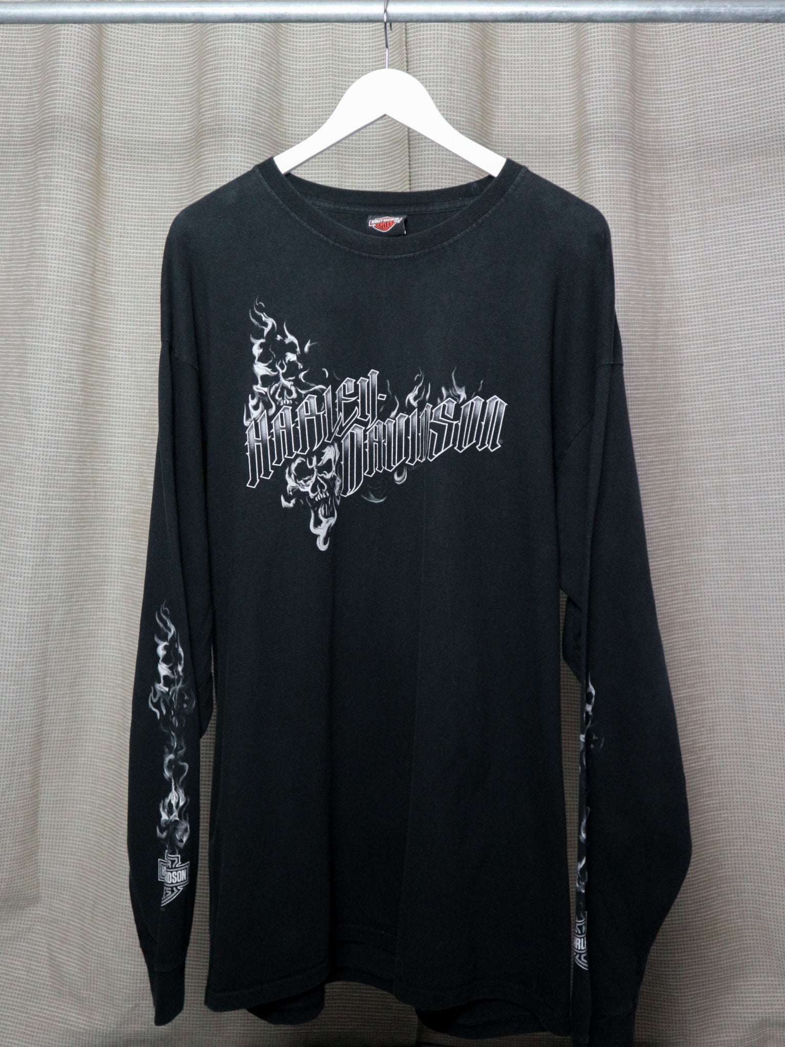 2012s HARLEY DAVIDSON SKULL FLAME LONGSLEEVE / XXLARGE