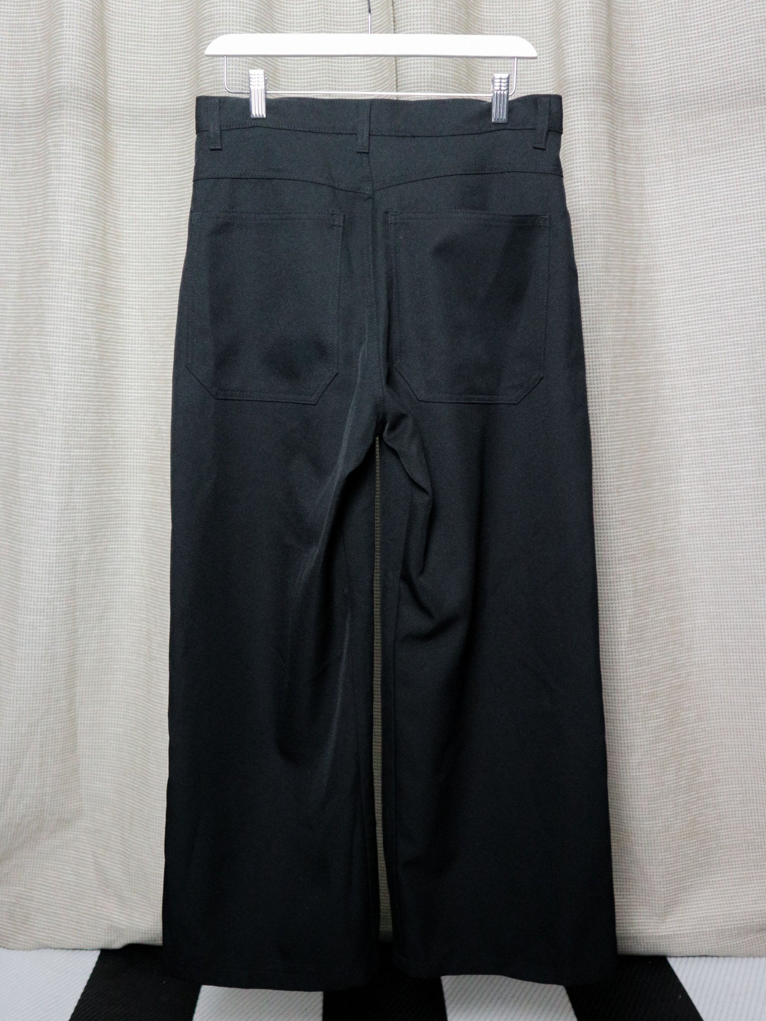 2000s GROGGY BLACK WIDE LEG PANTS / 28X30